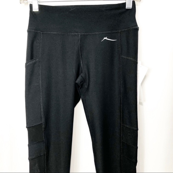 NWT-X by Gottex Black Mesh Leggings w Pocket XS - Picture 2 of 8